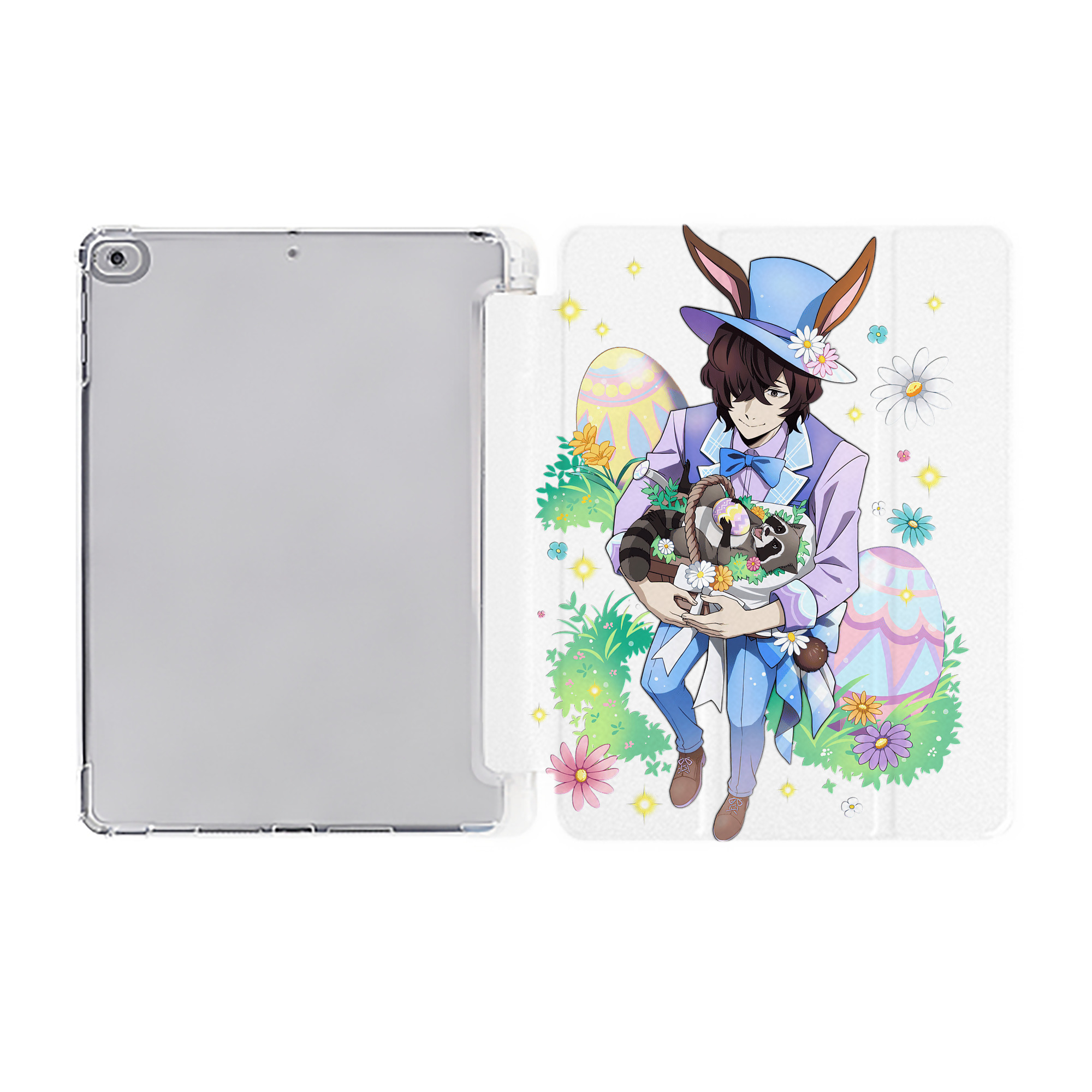 （画像用） 文豪ストレイドッグス Bungo Stray Dogs IPad ケース ペン収納付き 三つ折りスタンド PUレザー×シリコン 対応機種9.5/10.5/10.9インチ